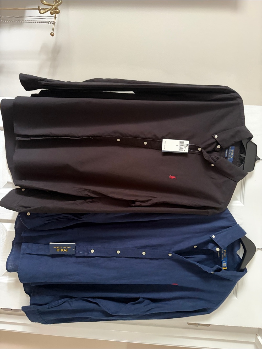 2 brand New Ralph Lauren button down shirt size large